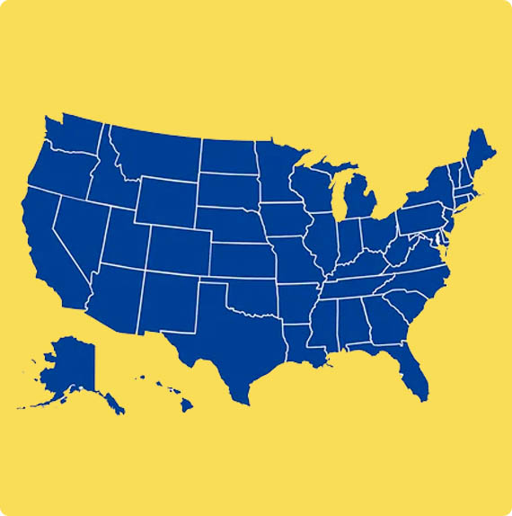 Find us America Map